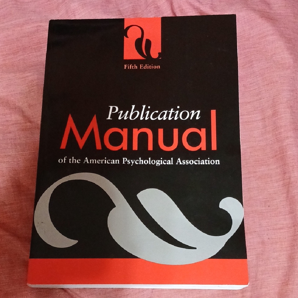 American Psychological Association Publication Manual - Black and Red